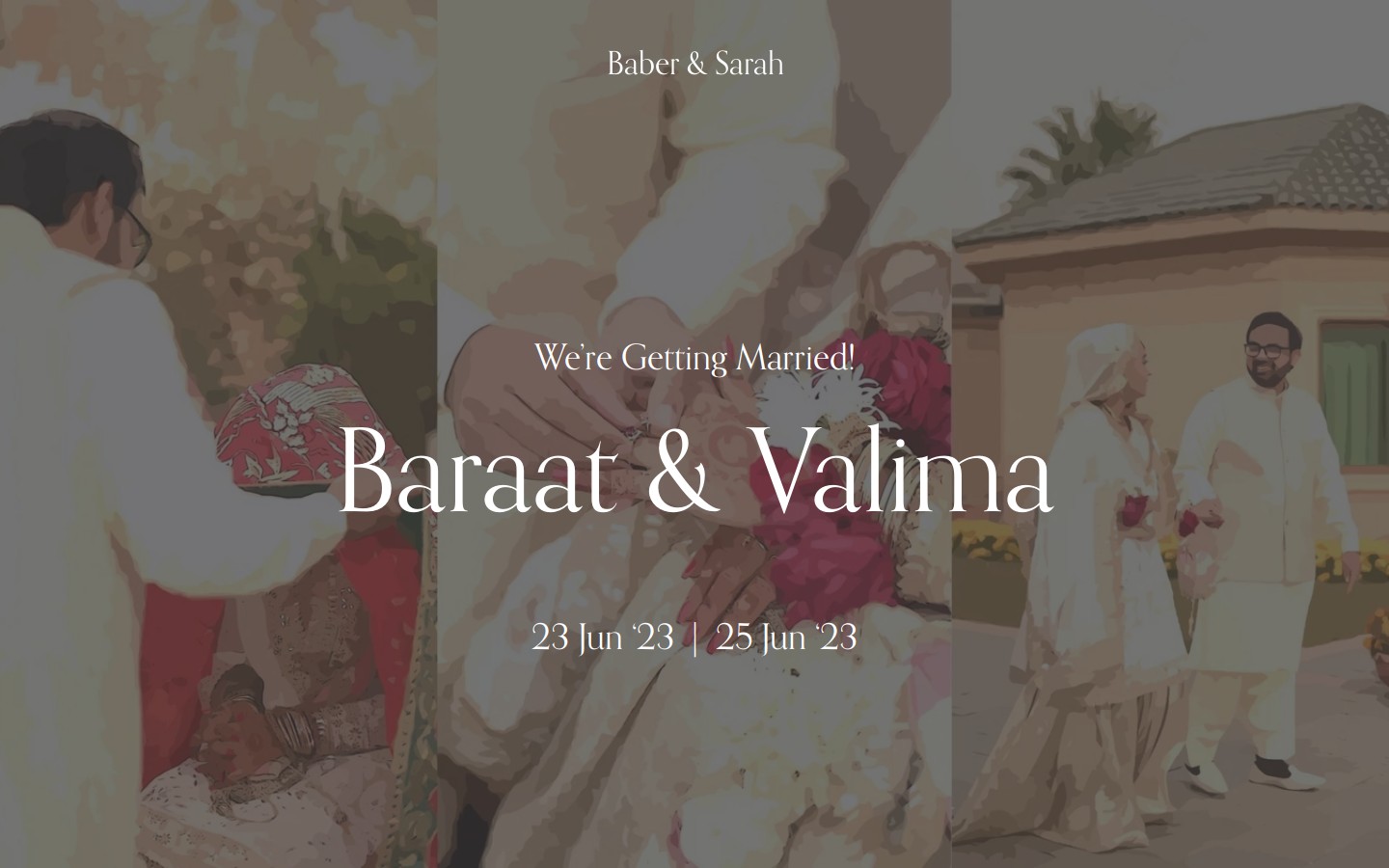 Baber & Sarah website screenshot