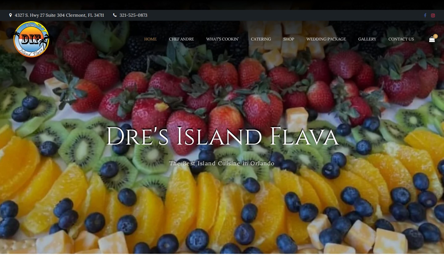 Dre's Island Flava website screenshot