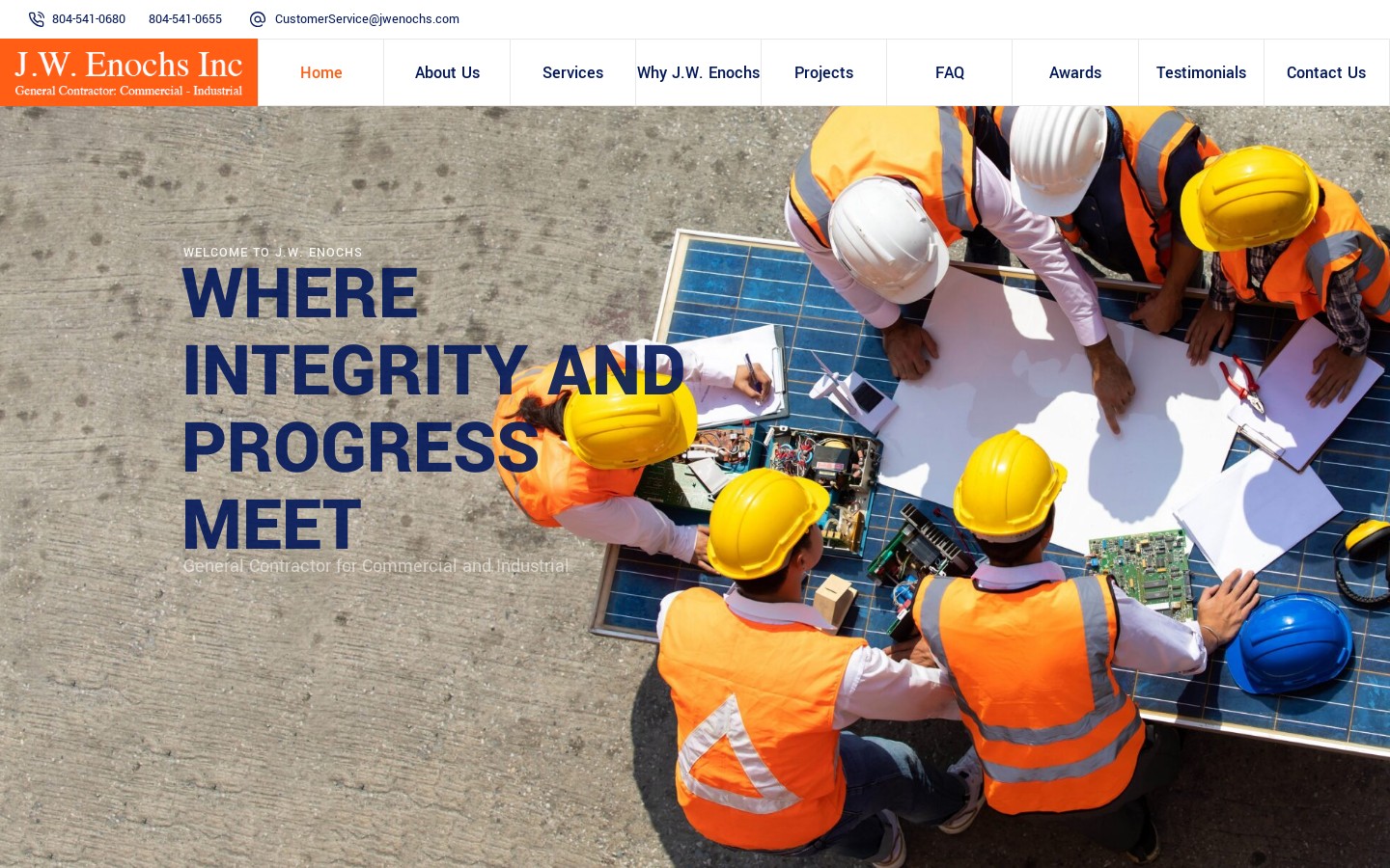 J.W.Enochs Inc. website screenshot