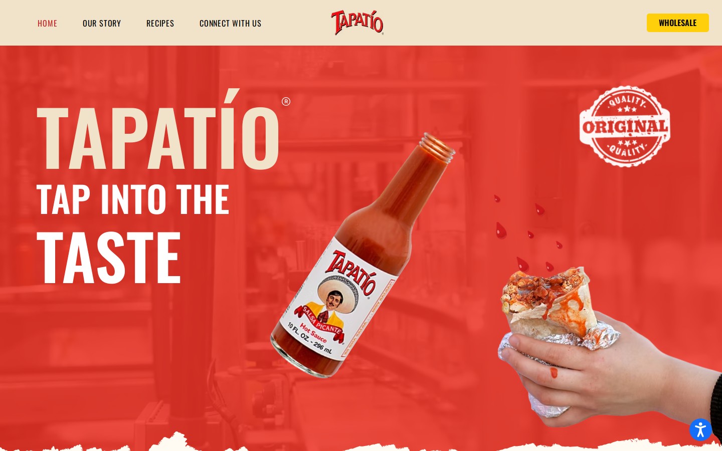 Tapatío Hot Sauce website screenshot